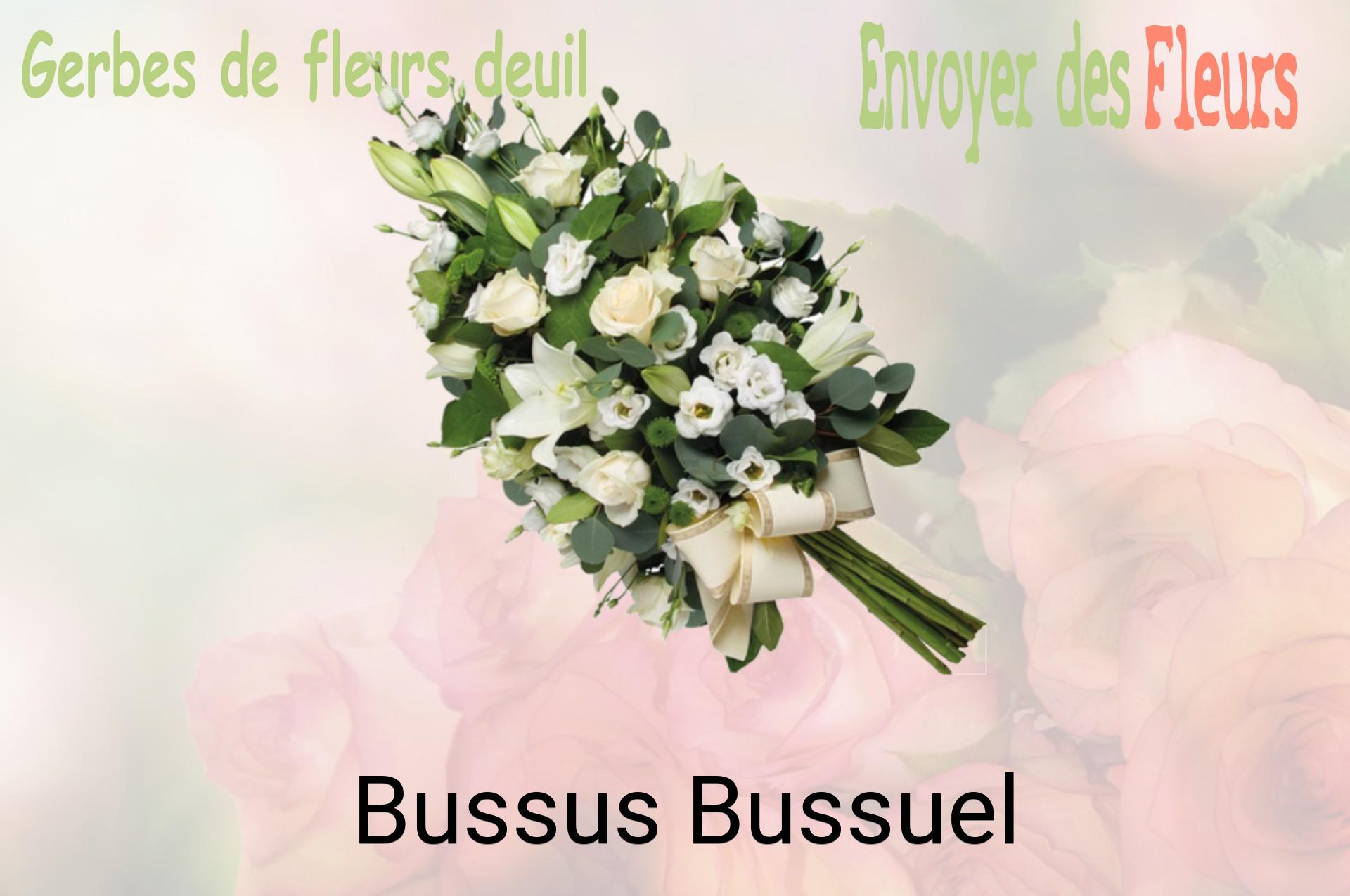 Gerbe de fleurs de deuil livrée à Bussus-Bussuel
